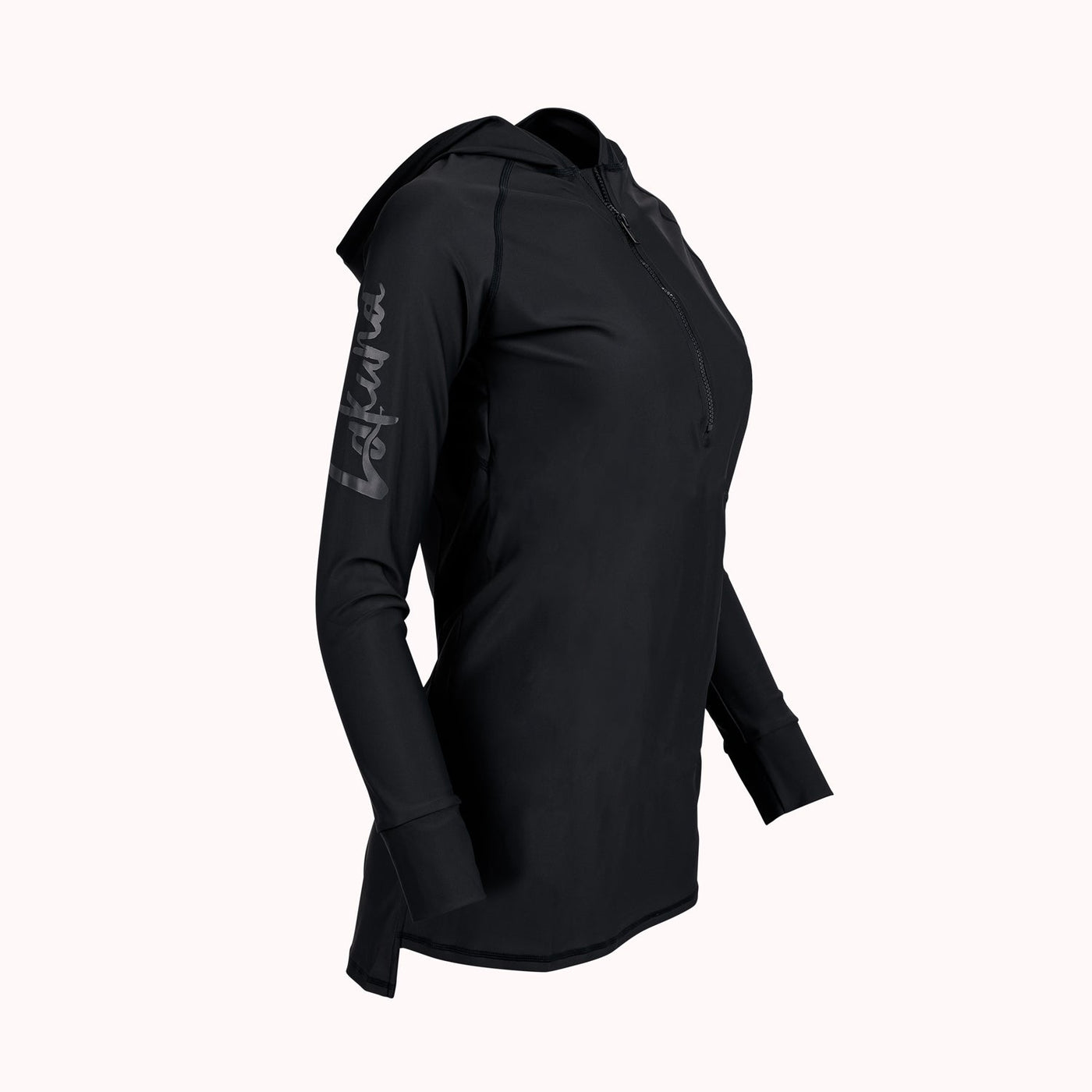 DEEP BLACK Hooded Swim Tunic with pocket